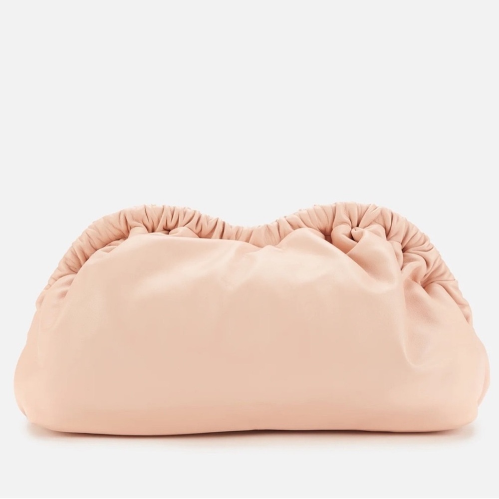 Mansur Gavriel Large Cloud Clutch Purse Puff Pink Italy Italian Leather Bag - Picture 1 of 15